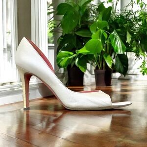 Judith Leiber Pearly D’Orsey Shoes Heels 10